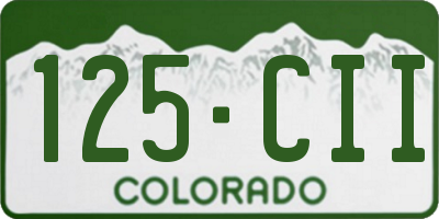 CO license plate 125CII