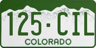 CO license plate 125CIL