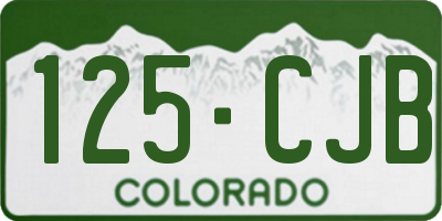 CO license plate 125CJB