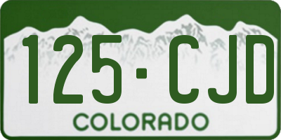 CO license plate 125CJD