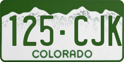 CO license plate 125CJK