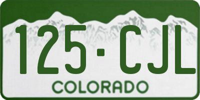 CO license plate 125CJL