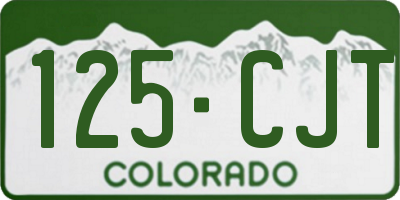 CO license plate 125CJT
