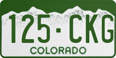 CO license plate 125CKG