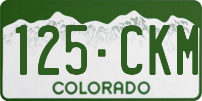 CO license plate 125CKM