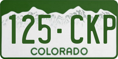 CO license plate 125CKP
