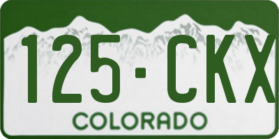 CO license plate 125CKX