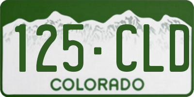CO license plate 125CLD