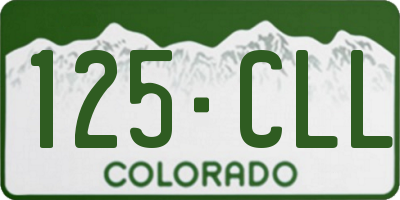 CO license plate 125CLL