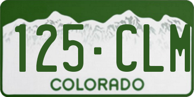 CO license plate 125CLM