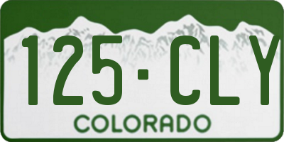 CO license plate 125CLY