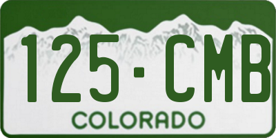 CO license plate 125CMB