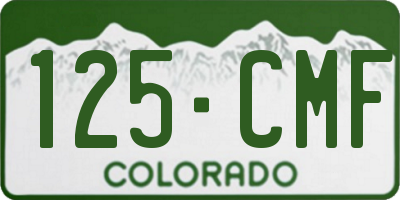 CO license plate 125CMF