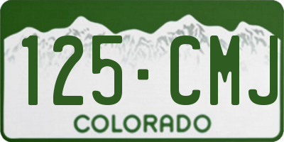 CO license plate 125CMJ