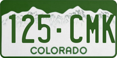 CO license plate 125CMK