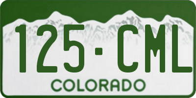 CO license plate 125CML
