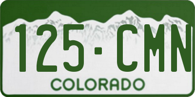 CO license plate 125CMN
