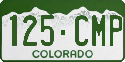 CO license plate 125CMP