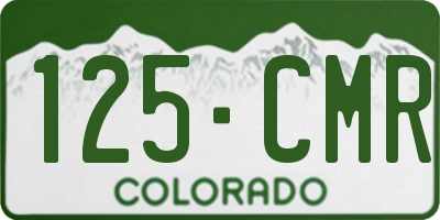 CO license plate 125CMR