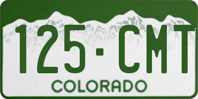 CO license plate 125CMT