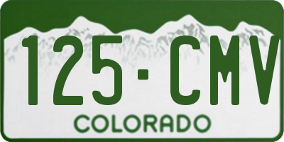 CO license plate 125CMV