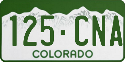 CO license plate 125CNA