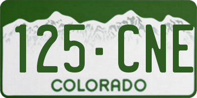 CO license plate 125CNE