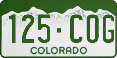 CO license plate 125COG