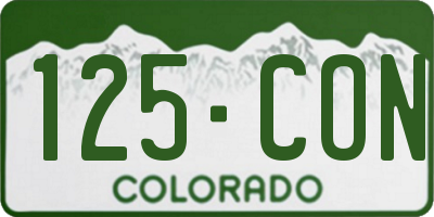 CO license plate 125CON