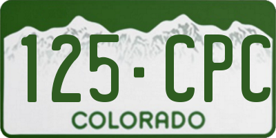 CO license plate 125CPC