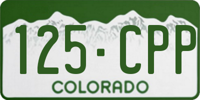CO license plate 125CPP