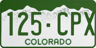 CO license plate 125CPX