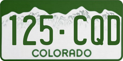 CO license plate 125CQD