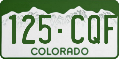 CO license plate 125CQF