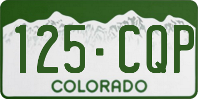 CO license plate 125CQP