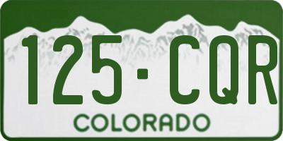 CO license plate 125CQR