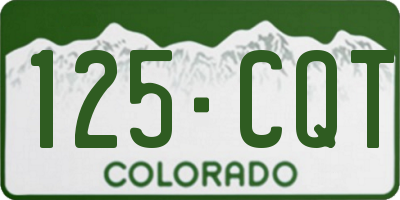 CO license plate 125CQT