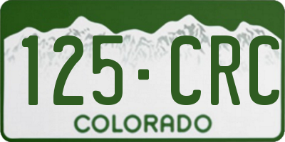 CO license plate 125CRC