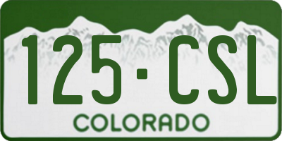 CO license plate 125CSL