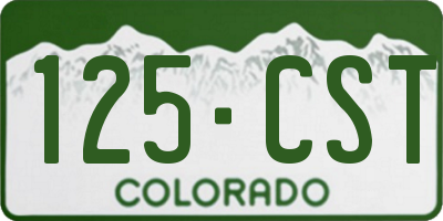 CO license plate 125CST