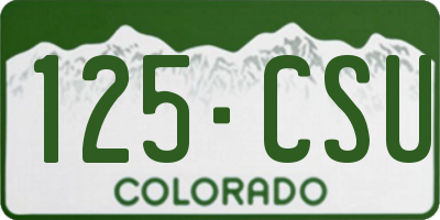 CO license plate 125CSU