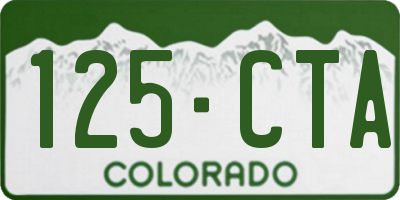 CO license plate 125CTA