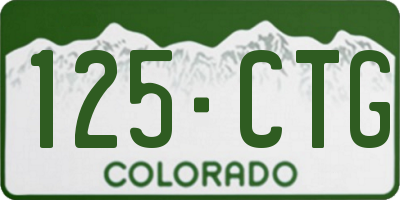 CO license plate 125CTG