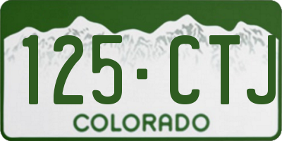 CO license plate 125CTJ