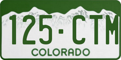 CO license plate 125CTM