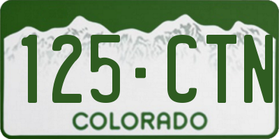 CO license plate 125CTN