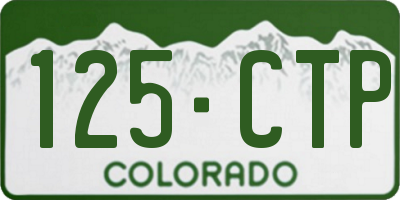 CO license plate 125CTP