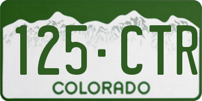 CO license plate 125CTR