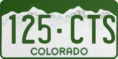 CO license plate 125CTS