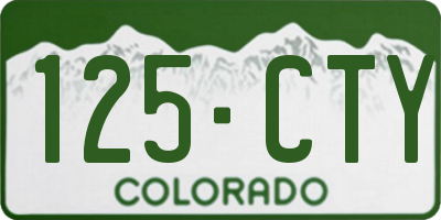 CO license plate 125CTY